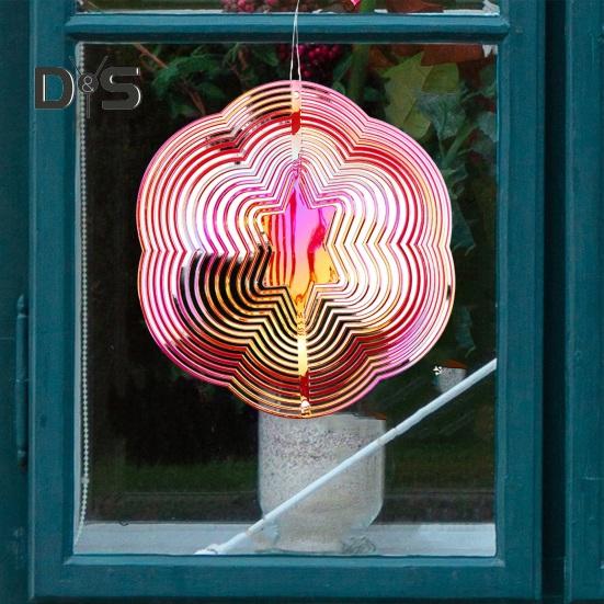 Hexagon 3D barevná větrná vrtule Ptačí reflektor Vysoce reflexní Vnitřní Venkovní Zahrada Dvůr Farma Závěsná zvonkohra odstrašující ptáky Ozdobný přívěsek