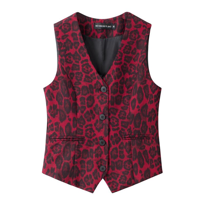 2025 Spring Elegant Collarless Single-Breasted Polyester Cardigan Vest with Pockets for Women - Commuter Style