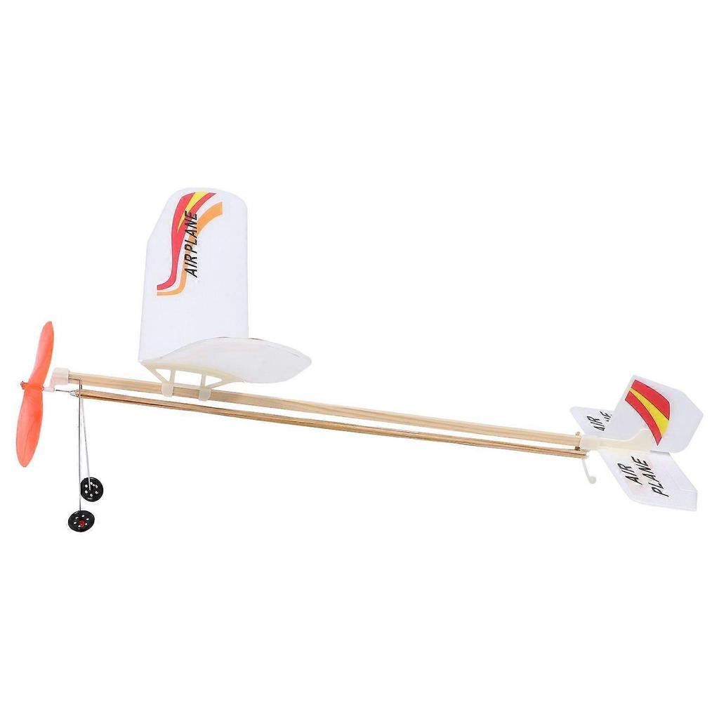 1 Set Rubber Band Powered Airplane Model Boys Diy Assembly Small Aircraft Model Indoor Outdoor Toy