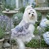 Vestito per Cane con Dettagli di Paillettes Tono Oro Gonna per Cucciolo Accattivante Abbigliamento per Animali Estivo all'Aperto