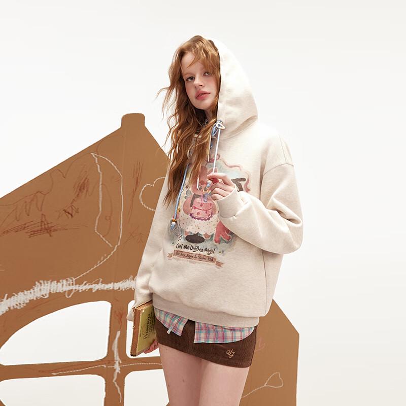 unifree Sweet Rabbit Graphic Hooded Sweatshirt