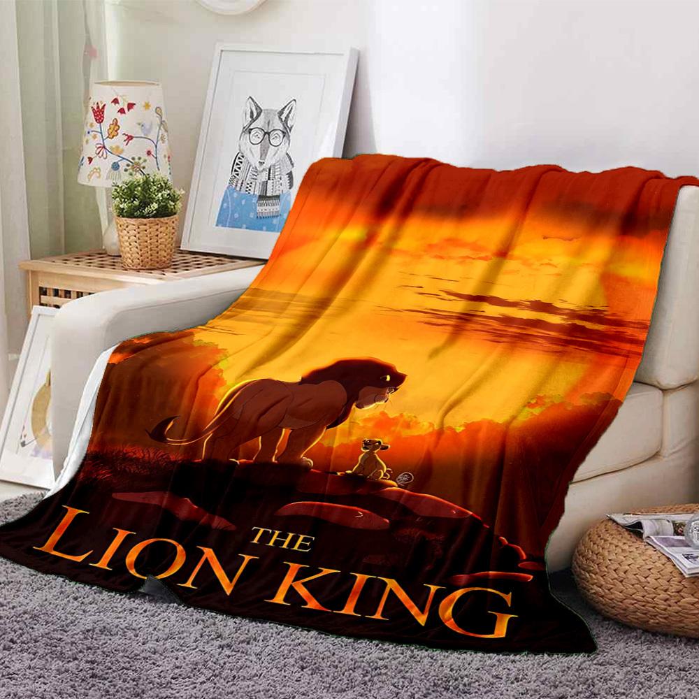 1pc lion king Blanket Lightweight Flannel Throw for Sofa Bed Travel Camping Livingroom Office Couch Chair 1107KK