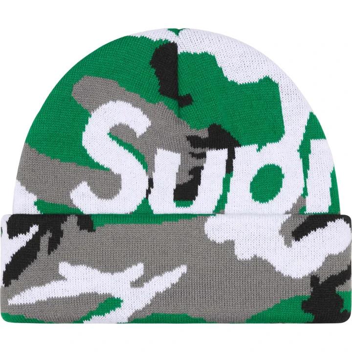 Supreme Camo Big Logo Beanie Green Camo One-Size