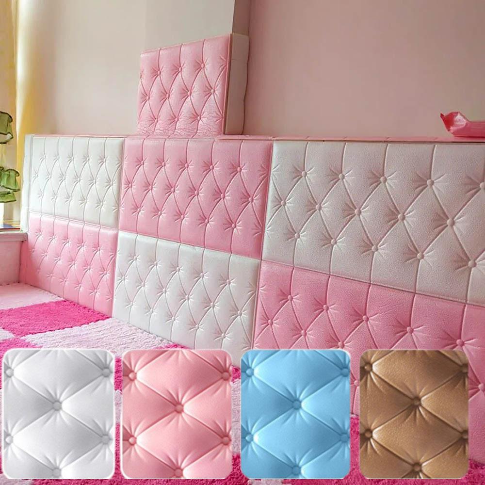 Tatami anti-collision soft foam pad 3D wall sticker wallpaper self-adhesive thick children's bedroom living room wall pad