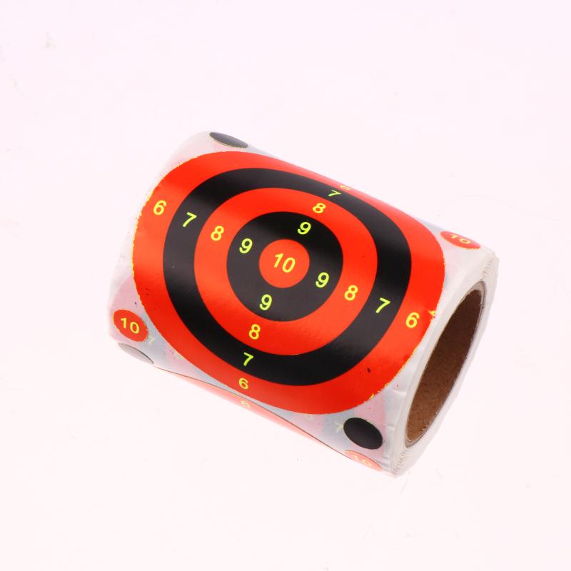 100Pcs/Roll Target Papers 76Mm Sputtering Ink Target Label Fluorescent Color Splashing Target Paper