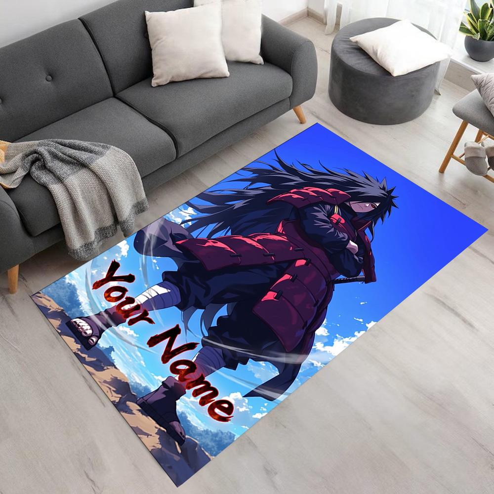Naruto Character Customizable Name Area Rug Perfect for Living Rooms Kitchen Outdoor Game Room Anti-slip Rug Decorate Offices