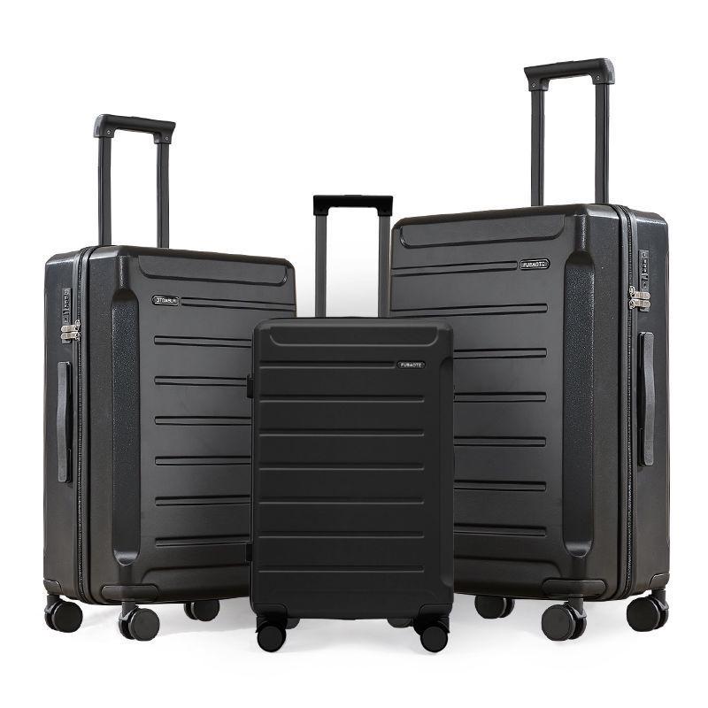 Sturdy and Durable Three-Piece Luggage Set with Anti-Collision Corners: 20, 24, 28 Inch Sizes