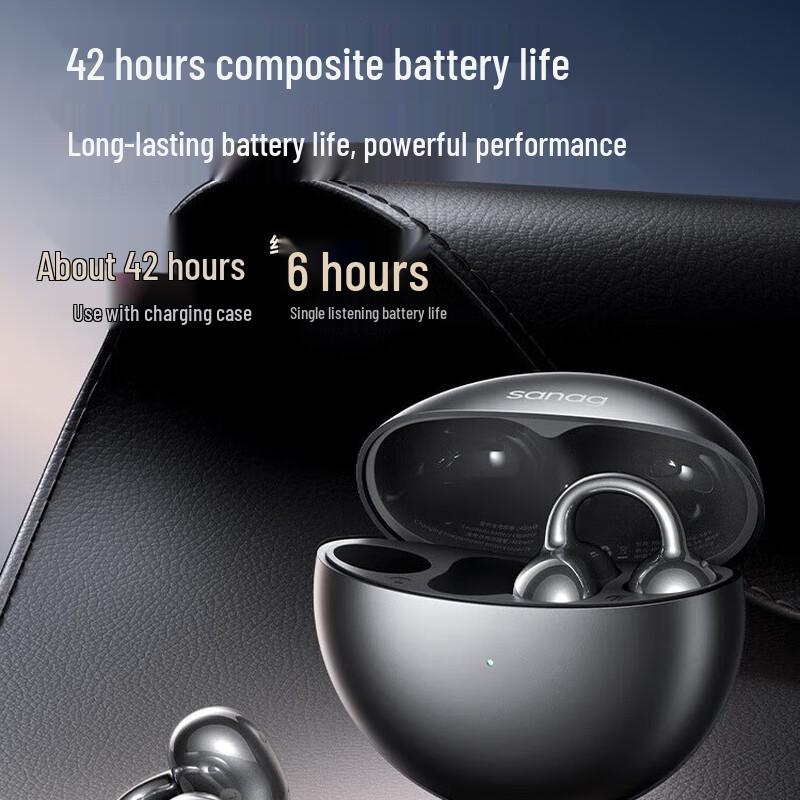 SANAG S6S Ultra Ear Clip AI Sport Bluetooth Headset