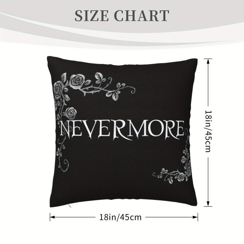 Vikama Emma J Shipley Edward Allan Poe 'The Blackbird Will Never Return' Printed Pillowcase Literary Themed Home Decor