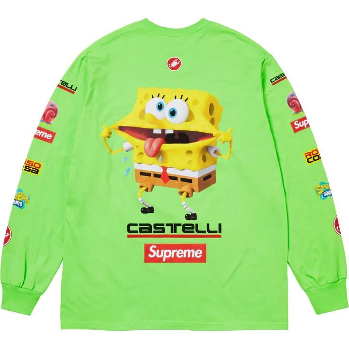 Supreme SpongeBob Castelli Racing L/S Tee Lime