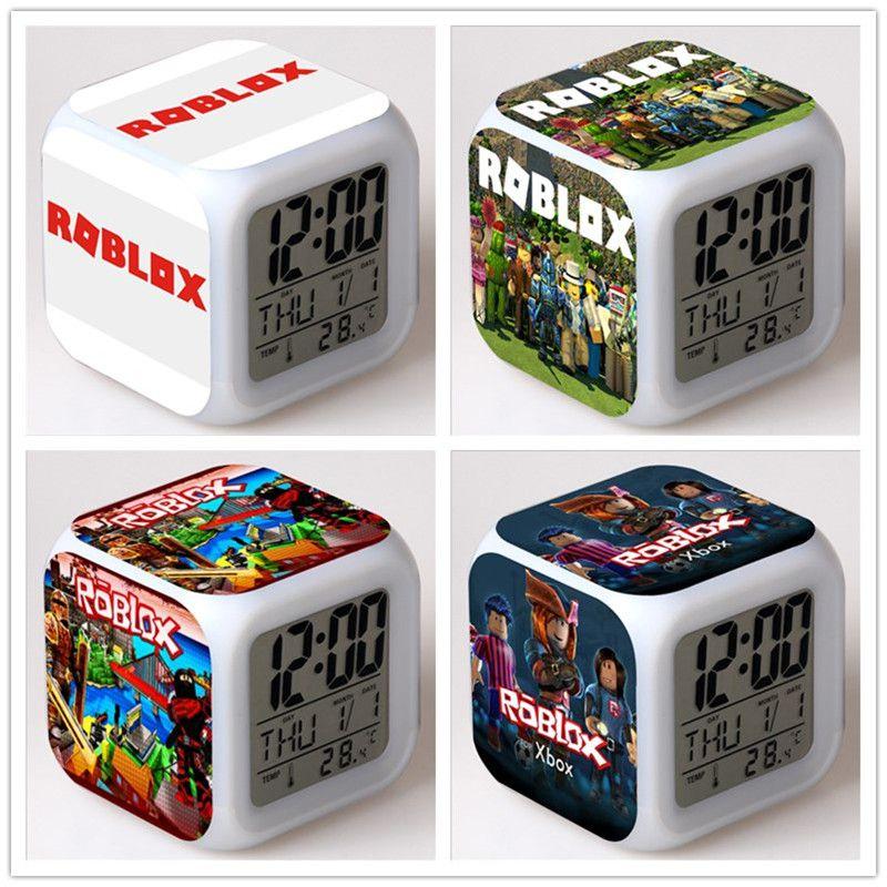 Alarm Printing Roblox Glowing Led Color Change Digital Colorful Luminous Clock