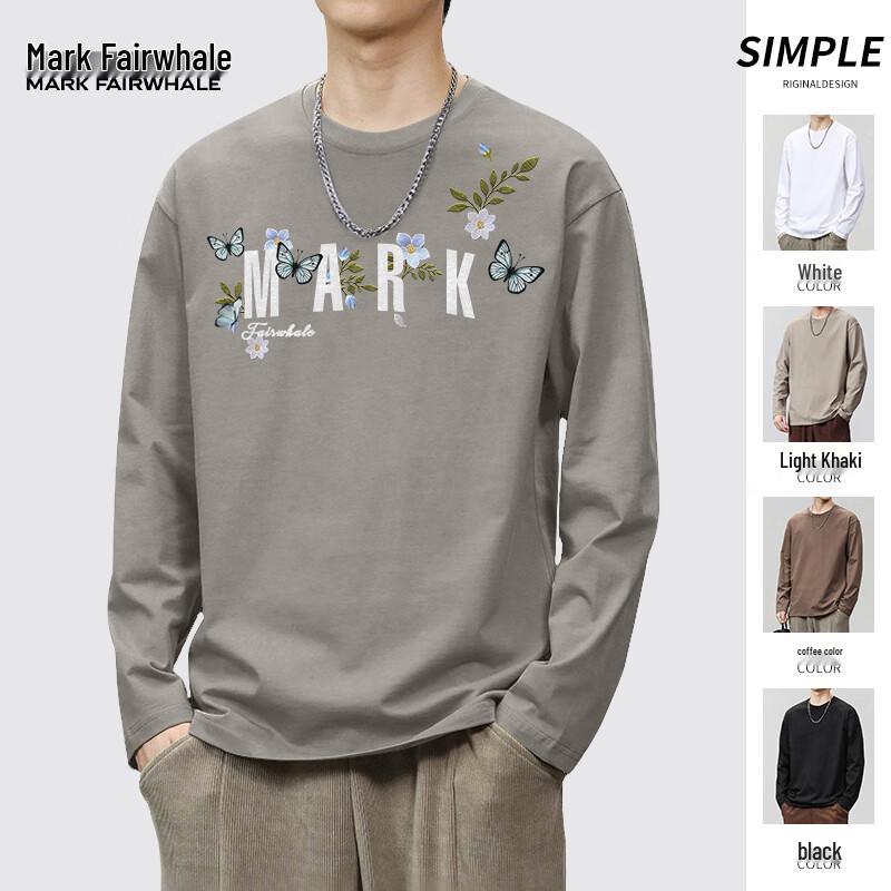 Mark Fairwhale Men s Pure Cotton Crew Neck Long Sleeve T-Shirt M