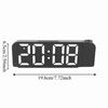 Plastic Alarm Clock Black-faced Large-screen Projection Alarm Clock White-light LED Digital Alarm Clock Daily Use