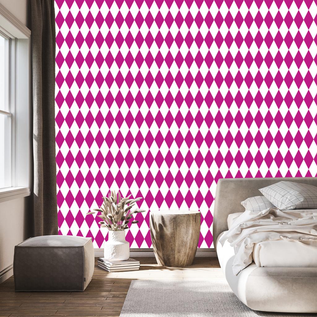 Harlequin Rhombus Purple Wallpaper for Living Room and Bedroom 50x1000