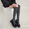 1 Pair Thickened Over Knee Socks Tight Mouth Design Warm Winter Socks Thigh High Socks  for Women