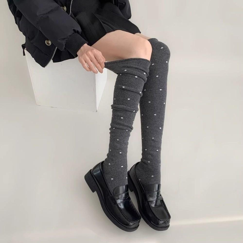 1 Pair Thickened Over Knee Socks Tight Mouth Design Warm Winter Socks Thigh High Socks for Women