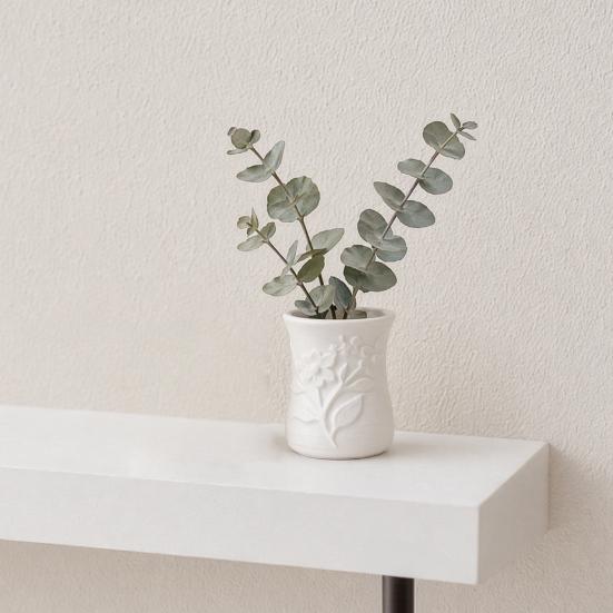 3D Printed Flower Vase, Exquisite Flower Embossed Vase, Decorative Flower Holder, Multi-purpose Pen Holder for Home Tabletop Decoration
