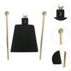 Iron Cowbell with 2 Sticks Hand Percussion Music Portable Instrument for