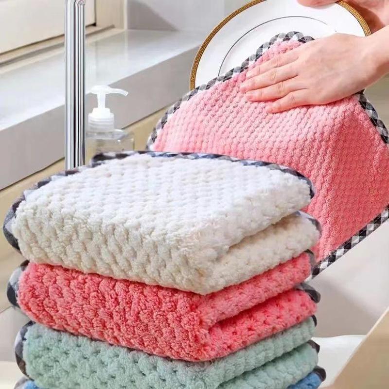 Super Absorbent Microfiber Kitchen Towels - Non-Stick, Anti-Grease, Reusable Cleaning Cloths