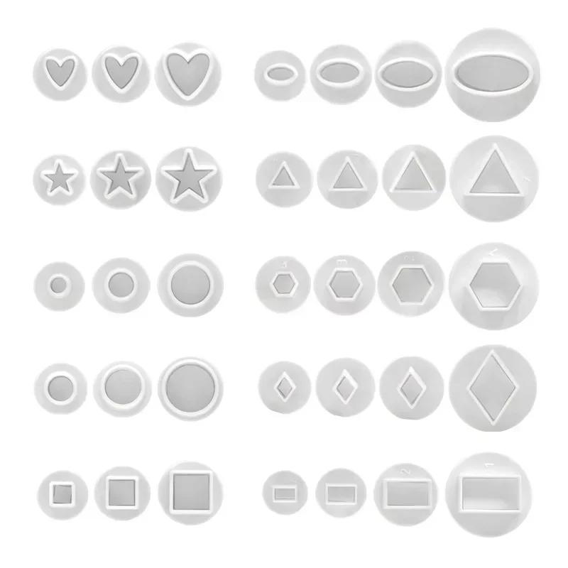 3/4Pcs Heart Five-pointed Star Square Pattern Plunger Fondant Biscuit Cookies Cutter Mold Sugarcraft Diy Mold Cake Decorating