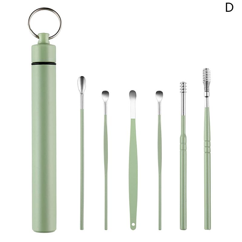 6 Stück Ohrreiniger-Sets, Earpick-Sticks, Ohrenschmalzentferner, Earpick-Reinigung, Ohrreiniger-Löffel, Earpick-Schönheitszubehör-Sets, Werkzeuge