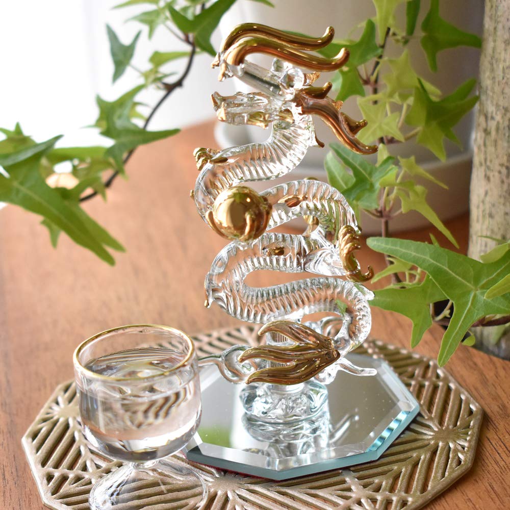 Handmade Glass Feng Shui Good Luck Ascending Dragon (S)
