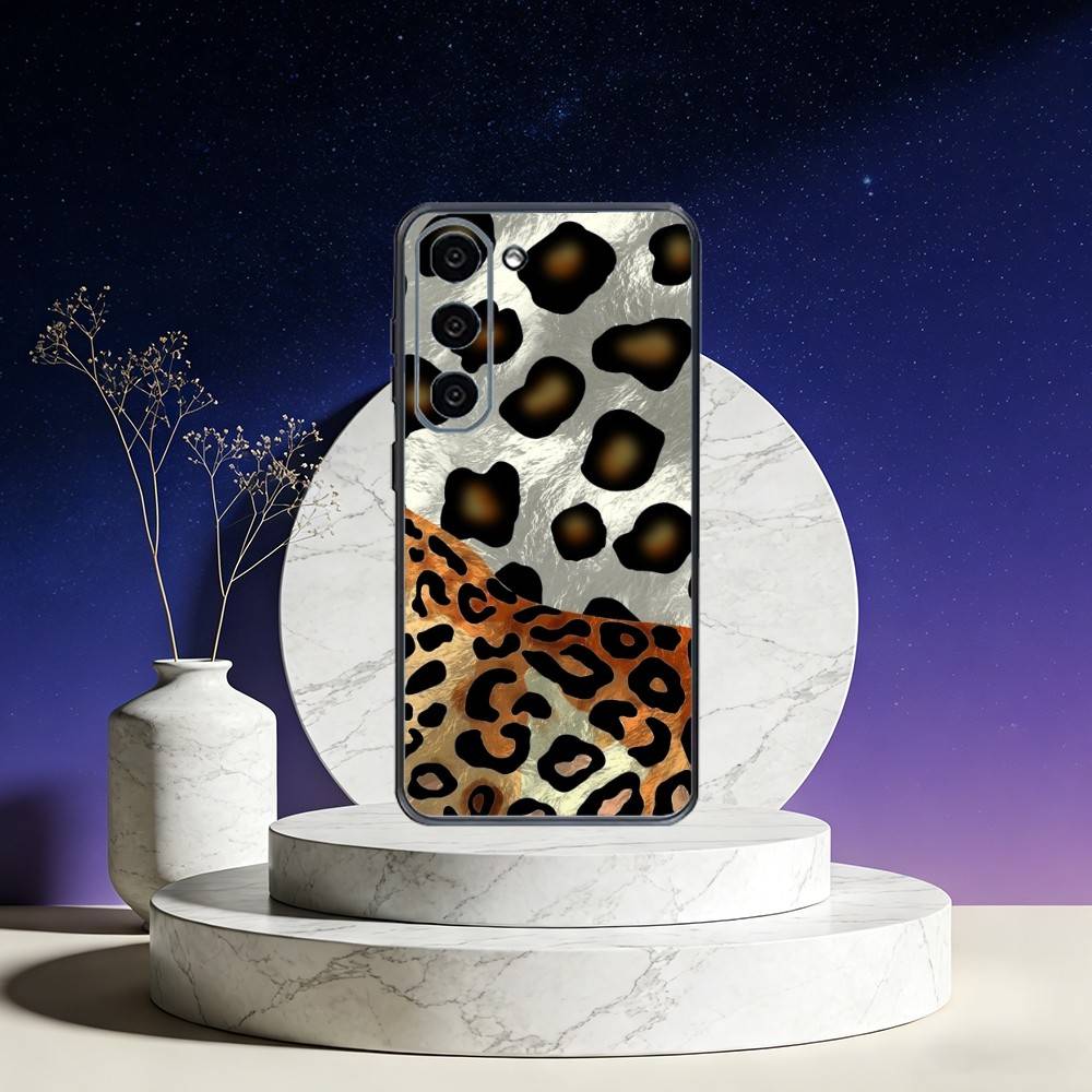 Fashion Tiger Leopard Print Phone Case For Samsung Galaxy A73,A72,A71,A70,A53,A52,A51,Others Soft Black Cover Samsung a51 4g