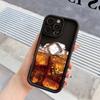 Ice Coffee Pattern Soft TPU Phone Case for iPhone 17 Air 16 15 14 Pro Max Plus 13 12 Mini 8 7 X Xs Back Cover