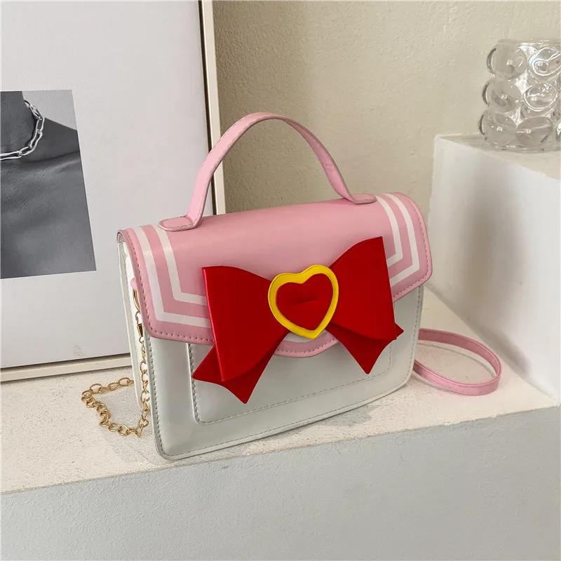 Yiran toy 1 Hoge Kwaliteit NIEUW Anime Sailor Moon Luna Dames Handtas Kat Vorm Ketting Dames Schoudertas Cosplay PU Leer Tas Meisjes Dames Tote Bag