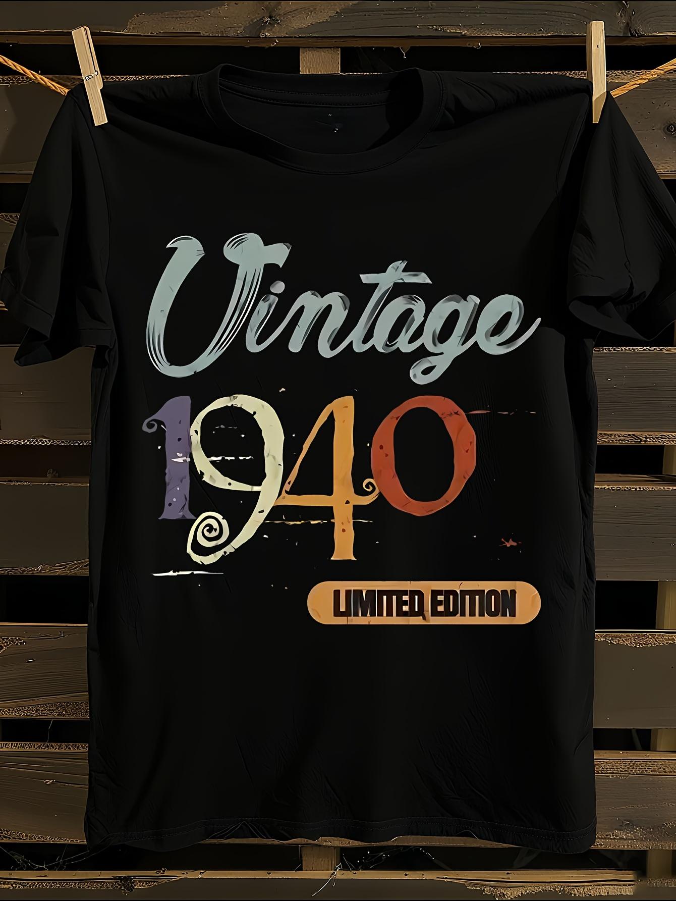 Unisex 1940 Vintage Limited Edition T-shirt M