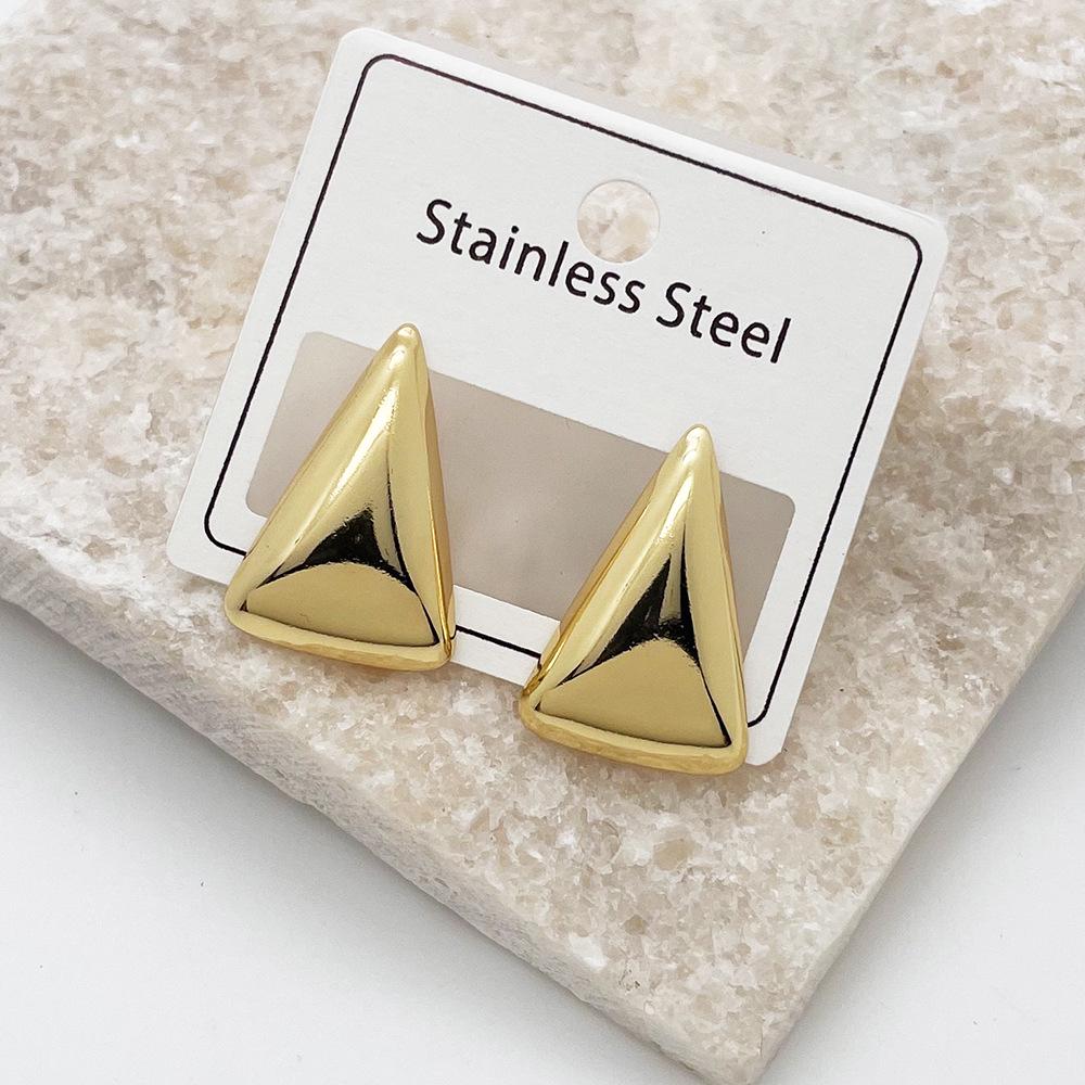 European & American Ocean Series Geometric Irregular Titanium Steel Earrings - High-Grade Stainless Steel Ear Jewelry & Cuffs