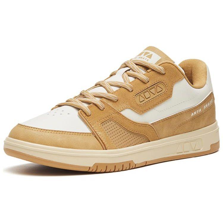Anta Aoyu Trendy Casual Lightweight Durable Low-Top Skate Shoes Women Sneakers Brown White 122248090S-2