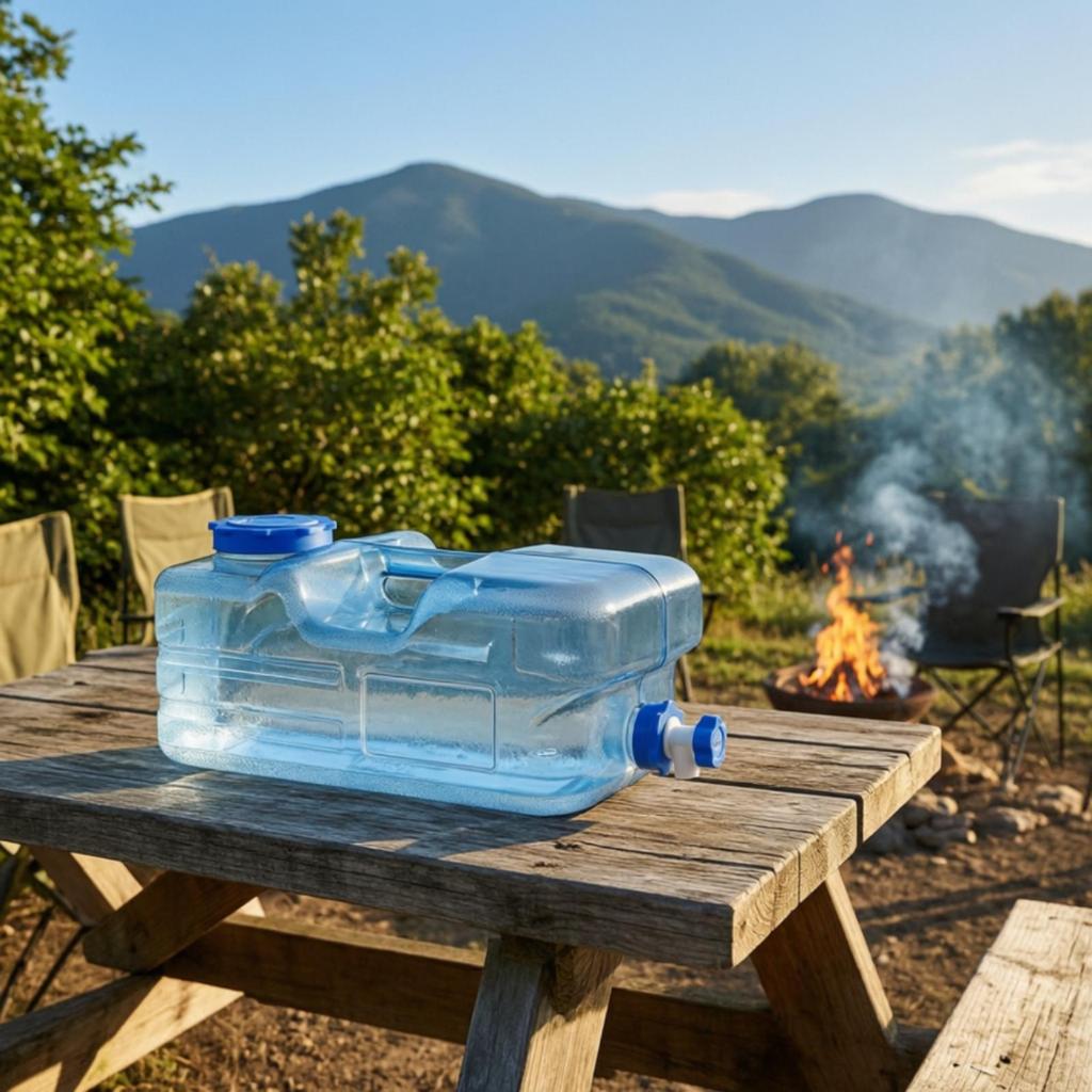 Leakproof Camping Water Container | Easy to Clean, Transparent,