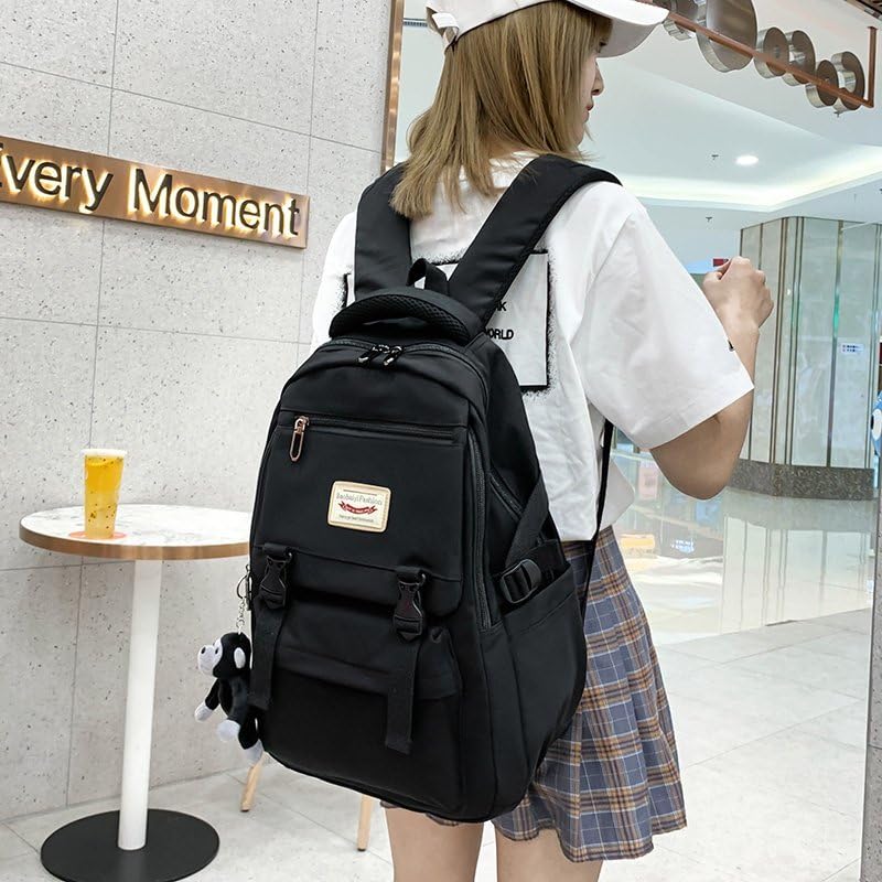 Koreansk Ryggsekk for Stor Ryggsekk for Pendling til Jobb eller Videregående Skole Ryggsekk Ryggsekk for Fritidsveske [ZESU] Kvinner, Kapasitet, Jenter, Skole,