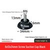 M4-M8 Transparente PVC-Saugnapf mit Gewindestange