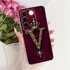 Transparent For Vivo S16 V2244A Case For Vivo S16 Pro V2245A Cover Luxury Crown A-Z Letters 2D Flat Pattern Soft Phone Casing