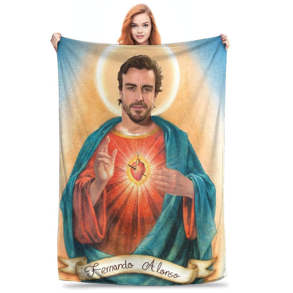 Manta Cálida Acogedora Esponjosa de Fernando Alonso Jesucristo Mantas de Sofá 50x60 Pulgadas Múltiples Tamaños Colcha Delgada de Felpa