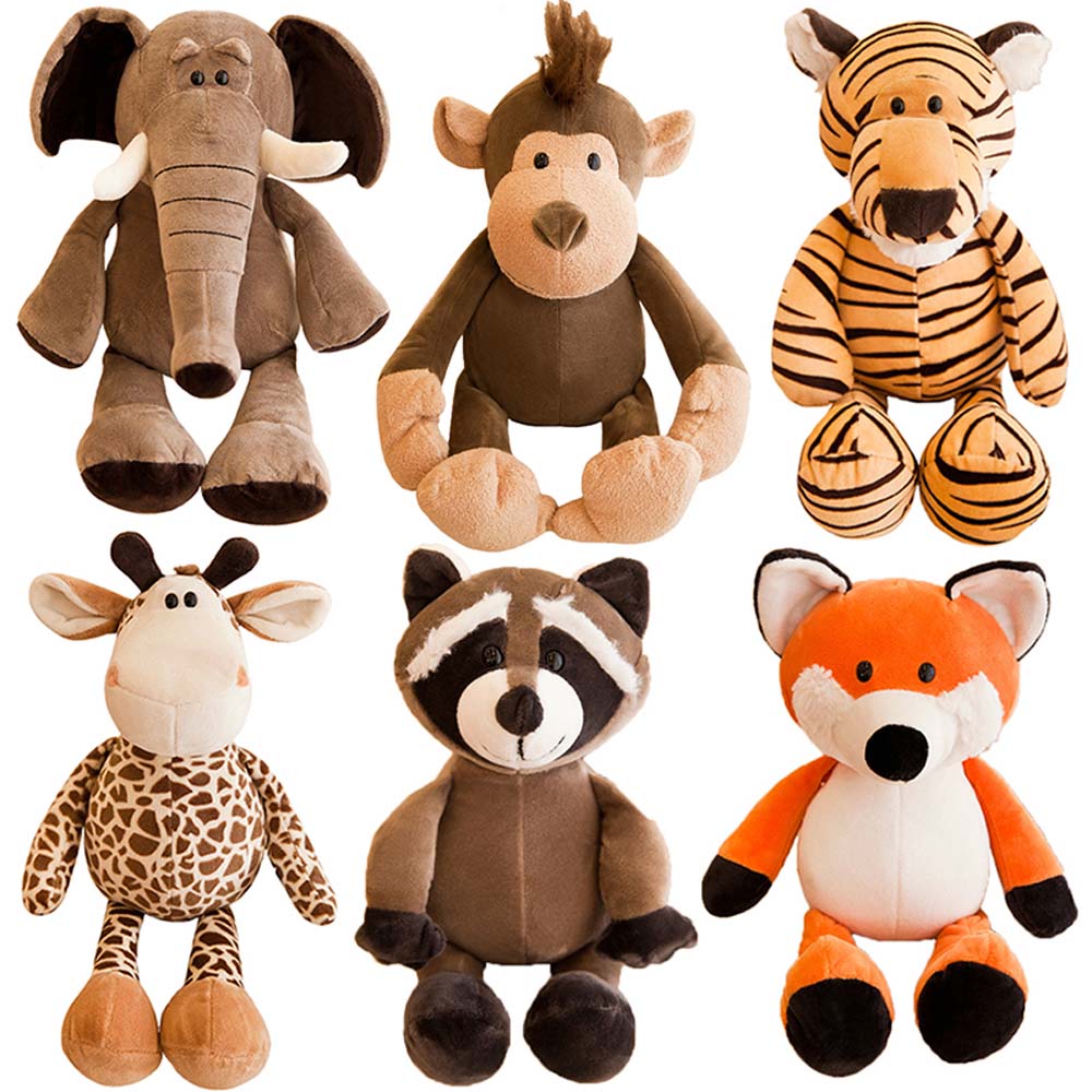 25CM Soft Toy Raccoon Giraffe Monkey Lion Tiger Plush Animal Toy Stuffed Toys Plush Toys Plush Doll
