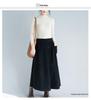 2025 Autumn/Winter Women's Corduroy Elastic Waist Wide-Leg Pants Skirt