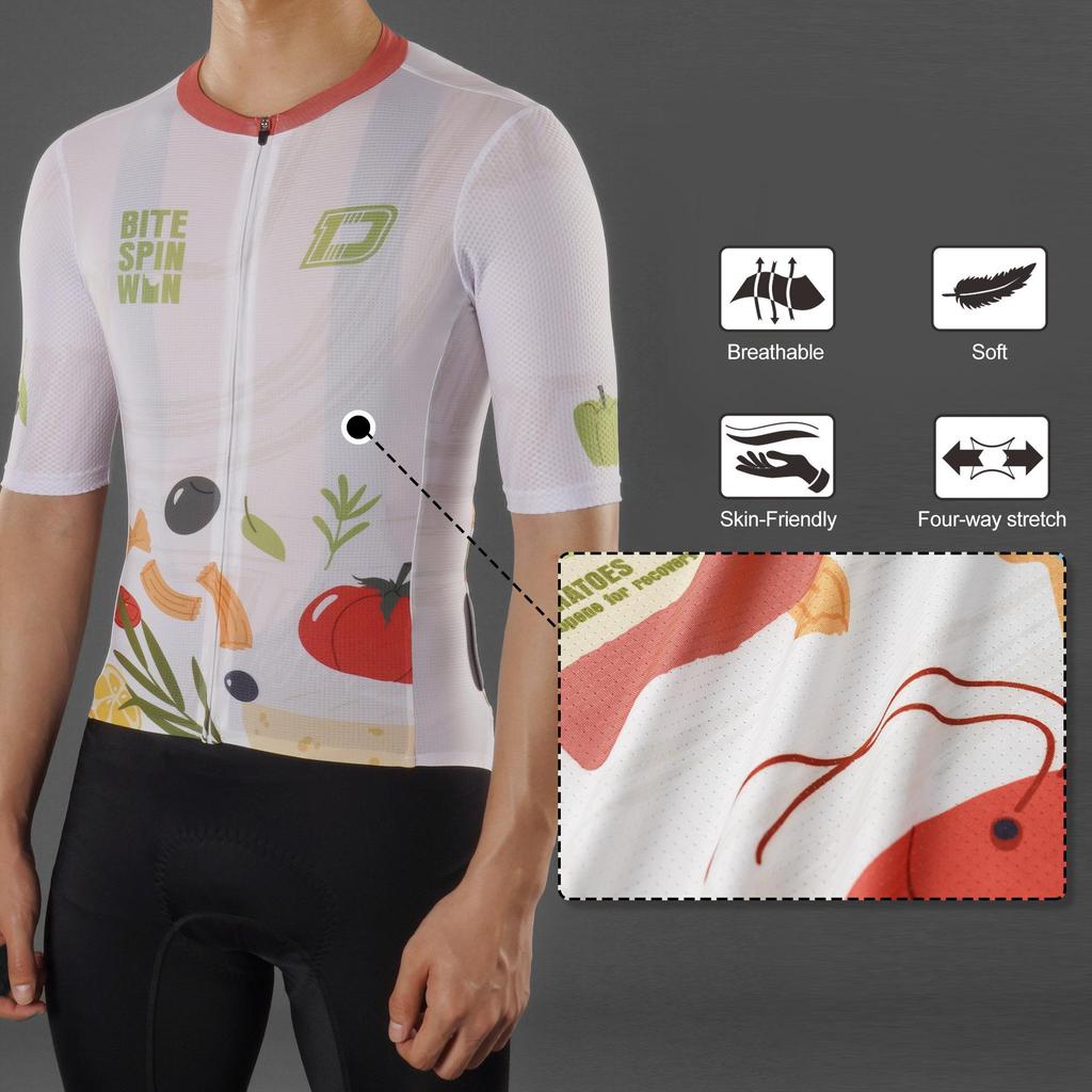 2026 Darevie Summer Cycling Jersey - Quick Dry & Breathable Short Sleeve for Road Bike & Spin