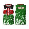 Men Basketball Sports Kenya Flag Running Fitness Multifunction Jersey Sleeveless Shirt Custom Name Nunber Exclusive
