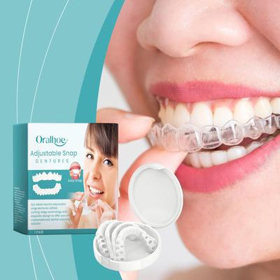 Oralhoe Silicone Adjustable Dentures Comfortably Conform To Your Mouth Shape Multiple Sizes To Meet Individual Needs