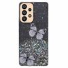 AW Series For Samsung Galaxy A32 5G/M32 5G Cell Phone Case Butterfly Decor Sparkle Epoxy Cover with Big Rear Lens Hole