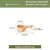 DIY Walnut Wooden Milk Cup Acacia Wood Salad Cup Solid Wood, Creative Mug with Handle Coffee Mug