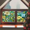 1pc Flower Privacy Window Electrostatic Stickers Anti-collision Glass Window Decoration Home Bathroom Bedroom Privacy Vinyl Film