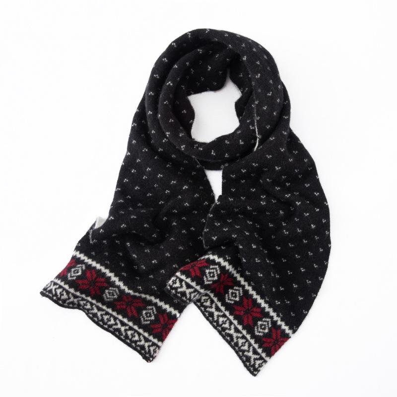 100% Pure Cashmere Korean Style Women s Long Scarf - Autumn/Winter Casual and Versatile чёрный