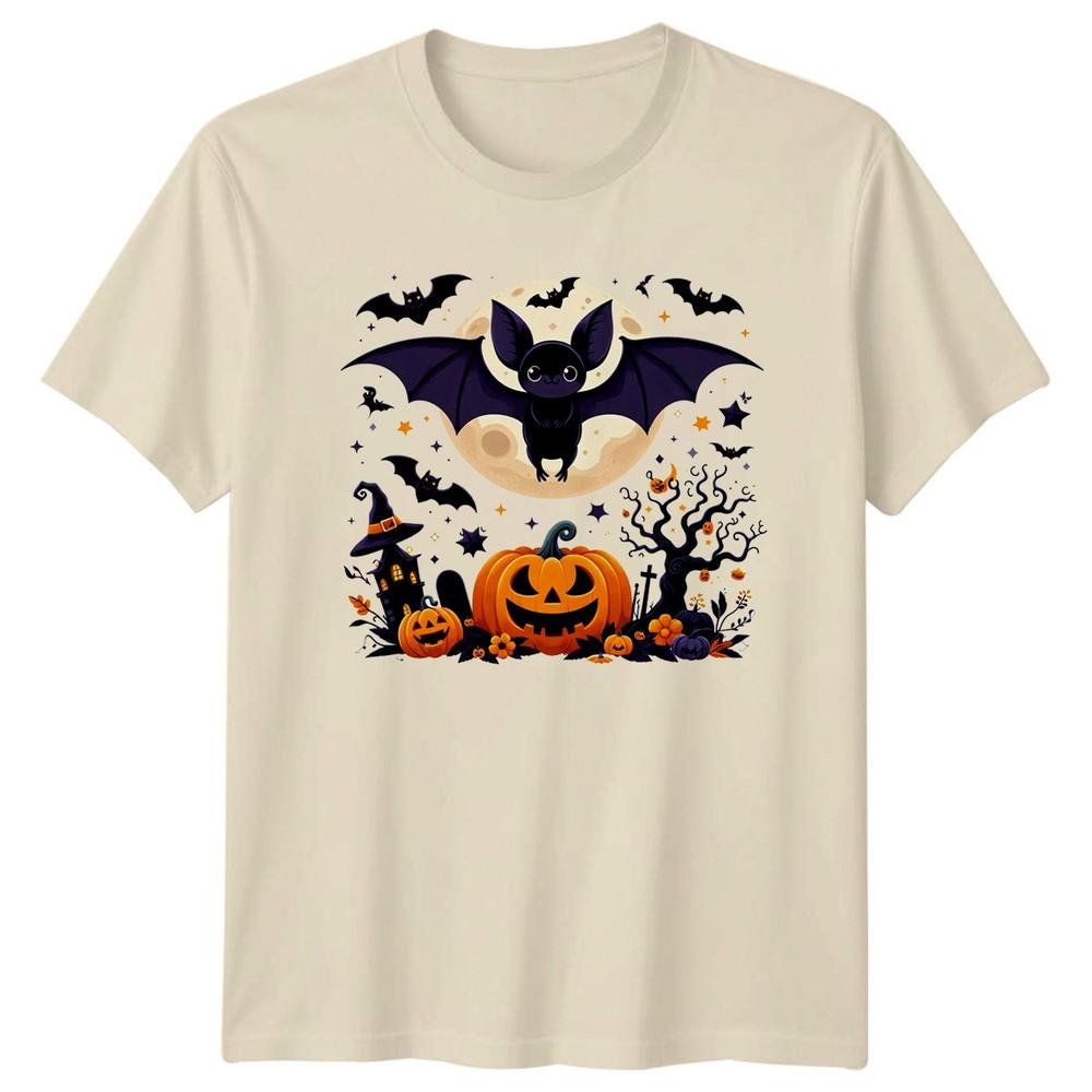 Cute Spooky Bat Pumpkin TShirt Halloween Gift For Him And Her