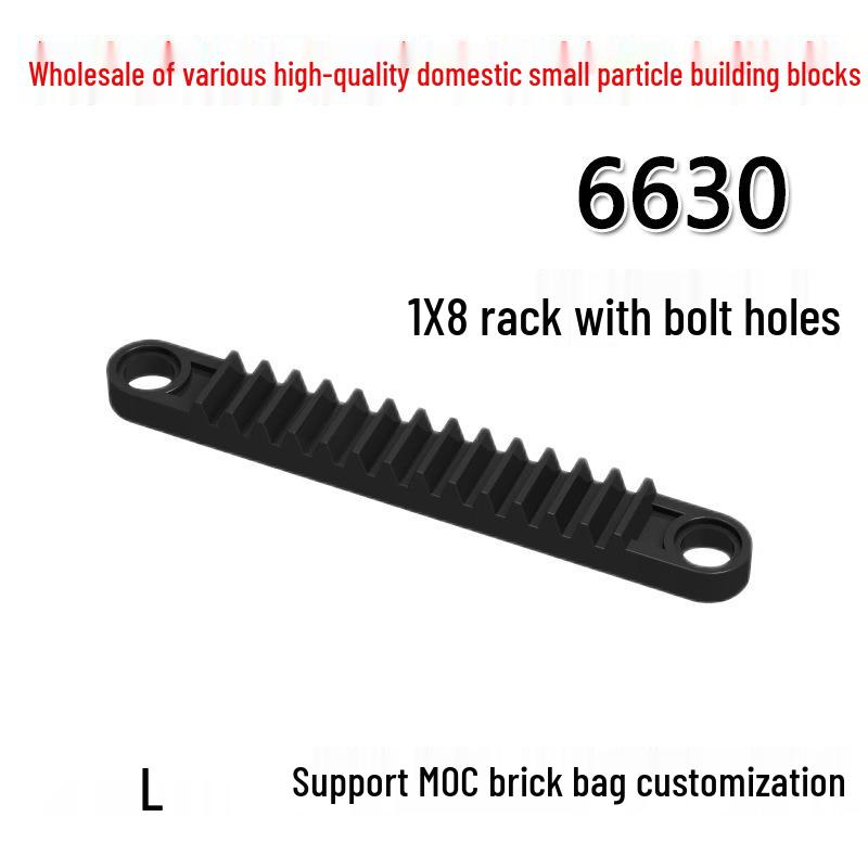 

Science Education MOC Building Blocks, Compatible with LEGO 1x8 Gear Strip Black