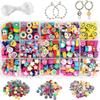 300pcs Fruit Smiley Handmade Polymer Clay Beads 15 Styles Flower Letter Beads Soft Beads