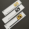 3D ABS Silver Yellow Black Logo S Badge Car Rear Trunk Emblem Sticker For Mercedes Benz AMG E63S GLC63S GLE63S GTS GT43S CLA45S